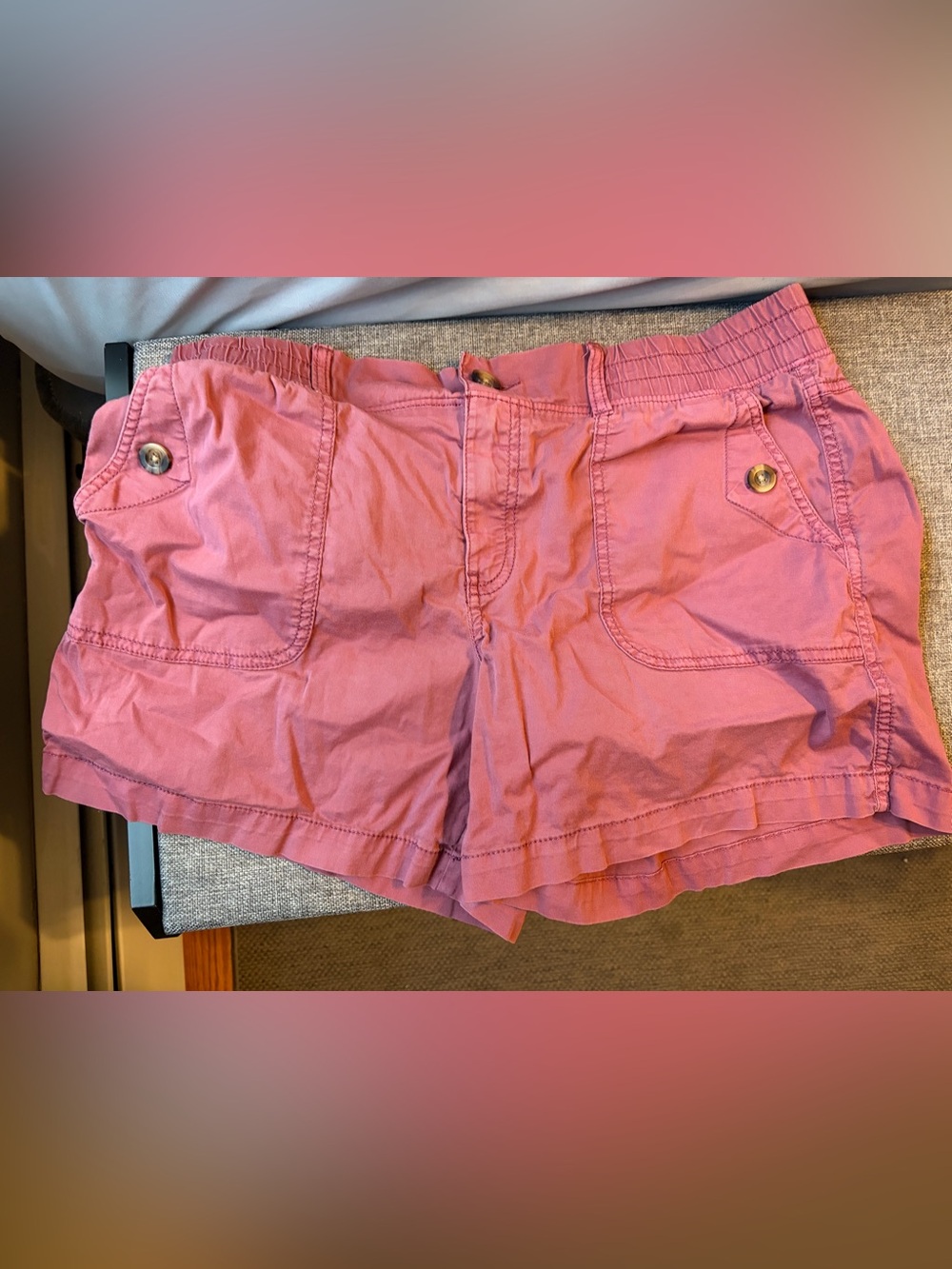 Sonoma Pink High-Rise Casual Drawstring Shorts